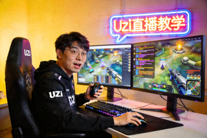 Uzi英雄联盟直播教学画面